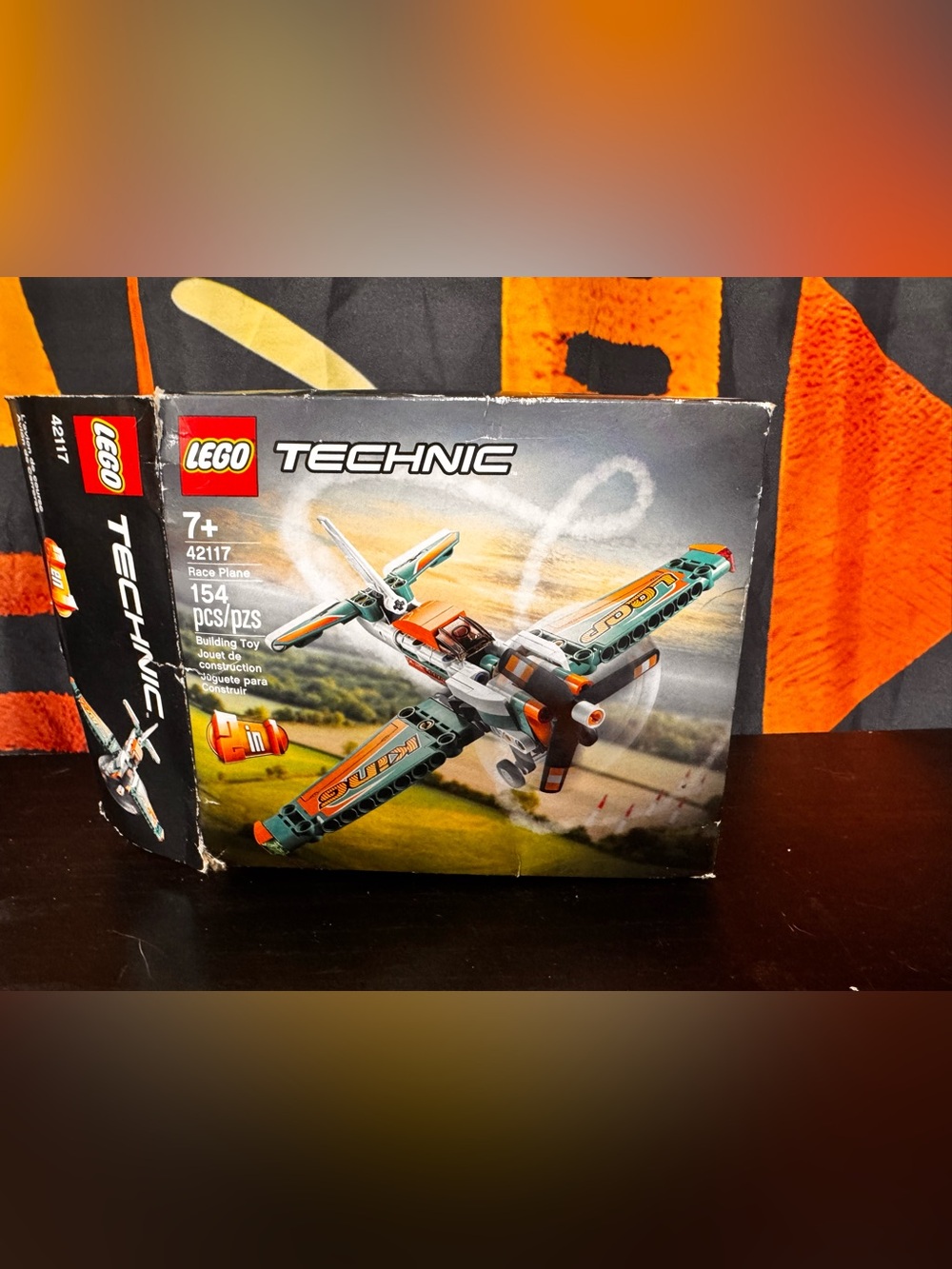 LEGO Technic Green and Orange Race Plane Set
